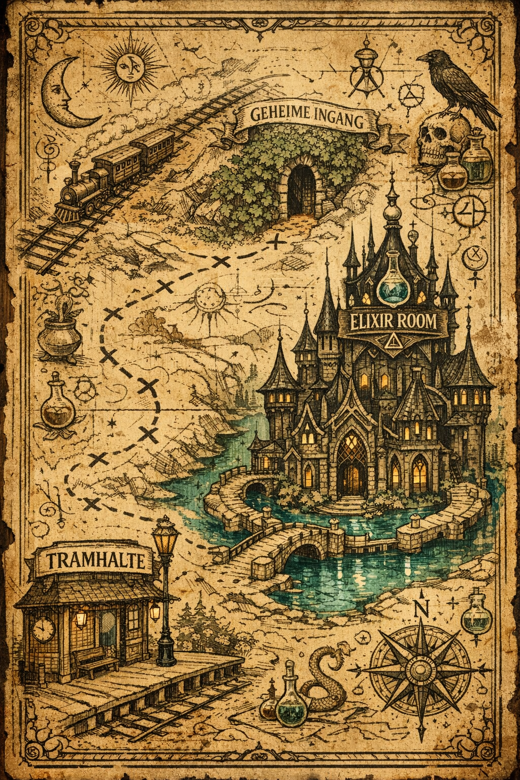 Elixer Room Fantasy Route Map